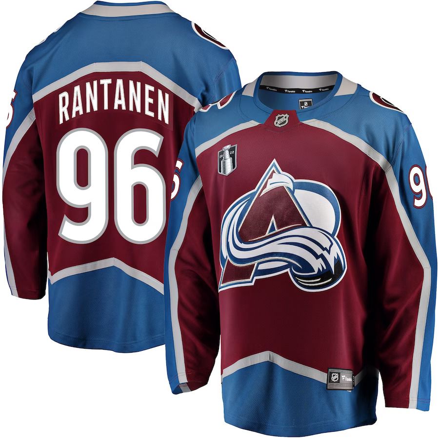 Men Colorado Avalanche 96 Mikko Rantanen Fanatics Branded Burgundy Home 2022 Stanley Cup Final Breakaway Player NHL Jersey